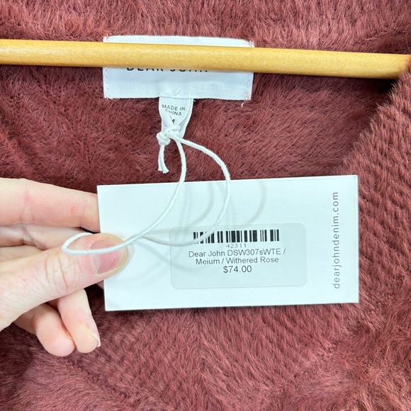 Dear John V-Neck Sweater in Brown and Pink - Picture 3 of 4